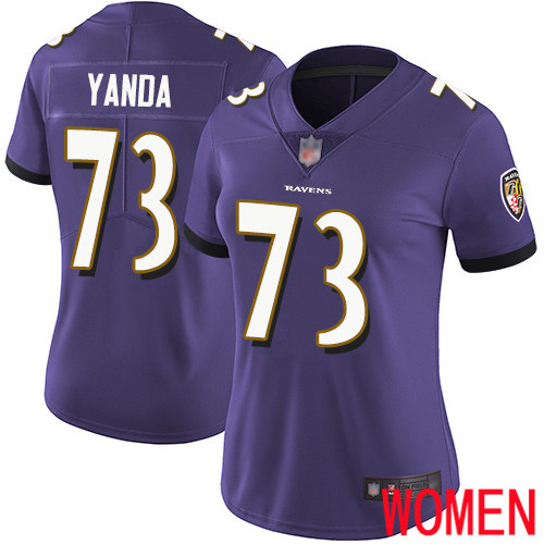 Baltimore Ravens Limited Purple Women Marshal Yanda Home Jersey NFL Football #73 Vapor Untouchable